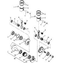 Piston & Crankshaft Widetrak Gt & European Widetrak Gt E962061