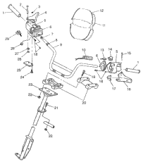 Steering Handlebar Widetrak Gt 0972061 & European Widetrak Gt