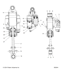 Suspension, Shocks, Front Track, Internals S25tdz8rs/Rel