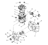 Crankcase & Cylinder Assembly Starlite/0933427
