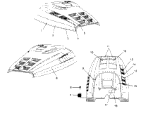 Hood Foam/Foil Widetrak Gt & European Widetrak Gt E952061