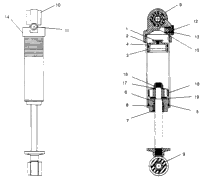 Fox Shock Gas, Middle 600 Xcr Sp 0965677 & European 600 Xcr Sp