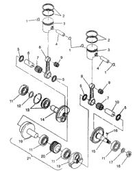 Piston & Crankshaft Trail 0972761, European Trail E972761, Trail Touring