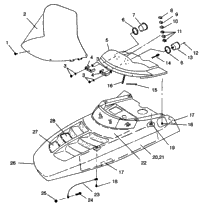 Hood Assembly 500 Efi 0942774 & Efi Sks