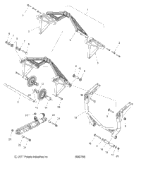 Suspension, Crank Asm., Rear