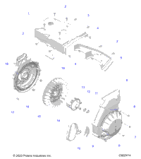 Engine, Blower Housing & Recoil Starter