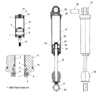 Shock, Rear Track (7043190) (4997539753C01)