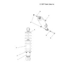 Suspension, Shock, Front Track (49Snowshockfront)