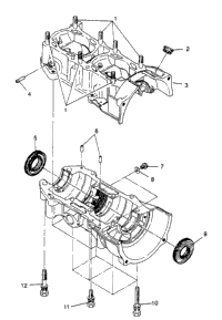 Crankcase 500 0972764, European 500 E972764, 500 Sks , European 50