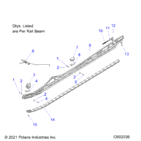 Suspension, Rail Beam Mounting, Lh/Rh, 165"/2.75" Track S23tgm8ms