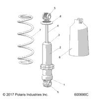 Suension, Shock, Front Track S21fjb8 All Options (600690C)