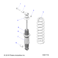 Suspension, Shock, Rear Track (C601119)