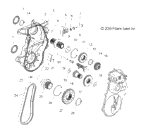 Drive Train, Gearcase Asm