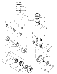 Piston & Crankshaft Widetrak Gt & European Widetrak Gt E952061
