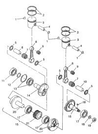 Piston & Crankshaft Widetrak Lx & European Widetrak Lx E972065