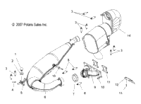 Engine, Exhaust S08pm7/Pg7/Ph7 (49Snowexhaustrmk155)