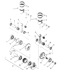 Piston & Crankshaft 500 Carb