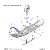 Steering, Ski Asm