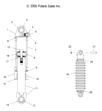 Suspension, Shock, Front Track (Dragon) (49Snowshockfront)