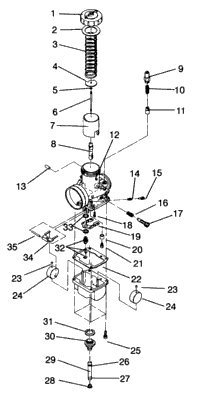 Carburetor 600 Xcr & European 600 Xcr E961676