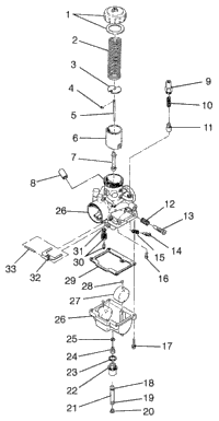Carburetor Lite Touring 0983133 & European Lite Tourng