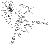Steering Handlebar Assembly 600 Xcr