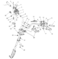 Steering Handlebar Assembly Widetrak Lx 0952064 & European Widetrak Lx
