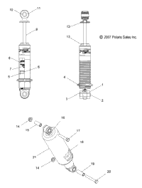 Suspension, Shock, Front Track (49Snowshockfrontiq)