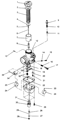 Carburetor Assembly Storm 0965782, Storm Sks 0965582, Euro Storm , E