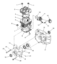 Crankcase & Cylinder Assembly Starlite Gt