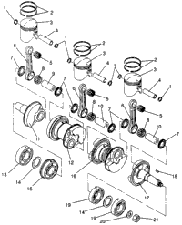 Piston & Crankshaft Storm 0965782, Storm Sks 0965582, Euro Storm