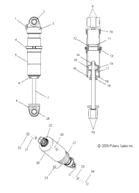 Suspension, Shock, Front Track (49Snowshockfront)