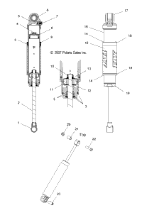 Suspension, Shock, Rear Track (49Snowshockreariq)