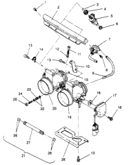 Throttle Body Assembly 500 Efi & European 500 Efi E963774