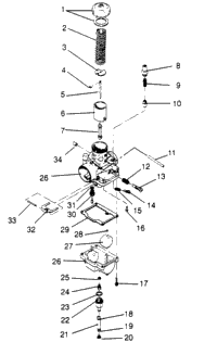 Carburetor Assembly Sport 0950443, Sport Touring & European Spor