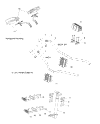 Steering, Upper & Handlebar Asm. All Options