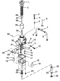 Carburetor Ultra Touring & European Ultra Touring E985378