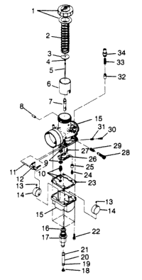 Carburetor 500 0972764, European 500 E972764, 500 Sks An (4938393839D003)