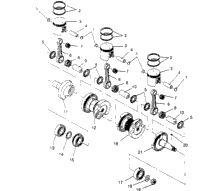 Piston & Crankshaft Xlt 0950756, Xlt Sks , Xlt Sks Euro E950556 &