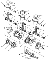Piston & Crankshaft Storm E940782 & Storm Sks