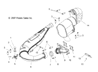 Engine, Exhaust S08pm6 (49Snowexhaustrmk155)