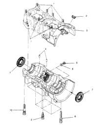 Crankcase Assembly 500 Efi 0952774, Efi Sks , Efi Sks Pt 0952974,