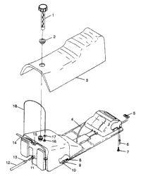 Seat & Gas Tank Tran Sport & European Tran Sport E970143