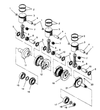 Piston & Crankshaft 600 Xcr & European 600 Xcr E961676