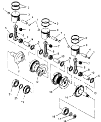 Piston & Crankshaft Xlt 0970756, Xlt Sks , & Xlt Rmk 0970956