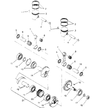Piston & Crankshaft Sport 0950443, Sport Touring & European Sp