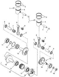 Piston & Crankshaft Tran Sport & European Tran Sport E970143