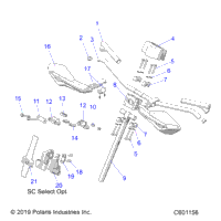 Steering, Upper & Handlebar Asm. All Options