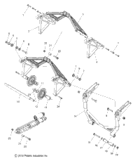 Suspension, Crank Asm., Rear