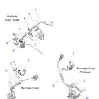 Electrical, Wire Harness, Hood, Elec. Start